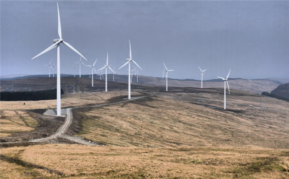 A worker died of hypothermia on the Afton windfarm in Ayrshire