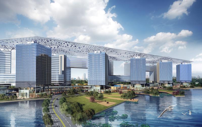 Rendering of the Rafael Gallery buildings. Credit: Hanergy.