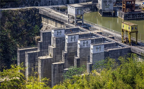 The Darpein dam, seen from a Kachin Independence Army position in Momauk Township, Kachin State. (Hkun Lat | Frontier)