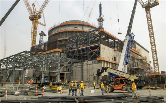 Construction of Vogtle 3, pictured in June 2019 (Image: Georgia Power)