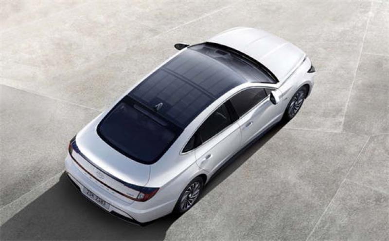 The Hyundai Sonata is the first in a fresh wave of solar roof cars expected to hit the market in the next few years | Credit: Hyundai