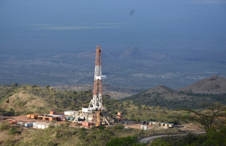 Kifaru II rig of GDC on site at Paka, Baringo-Silali geothermal project, Kenya (source: GDC)