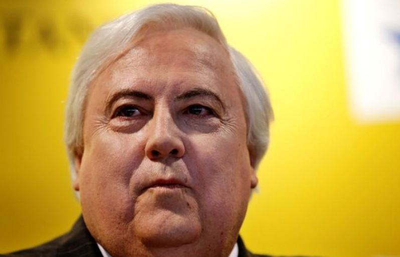 FILE PHOTO: Australian mining magnate Clive Palmer speaks at a news conference in New York