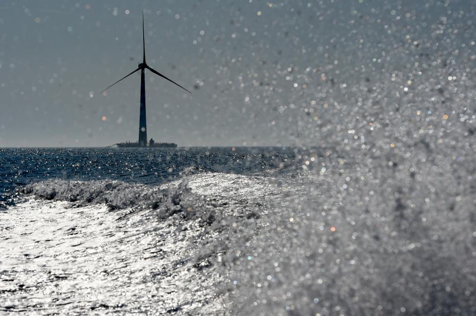A prototype floating offshore wind turbine off the coast of France. Such turbines could help grow ... [+]AFP/GETTY IMAGES