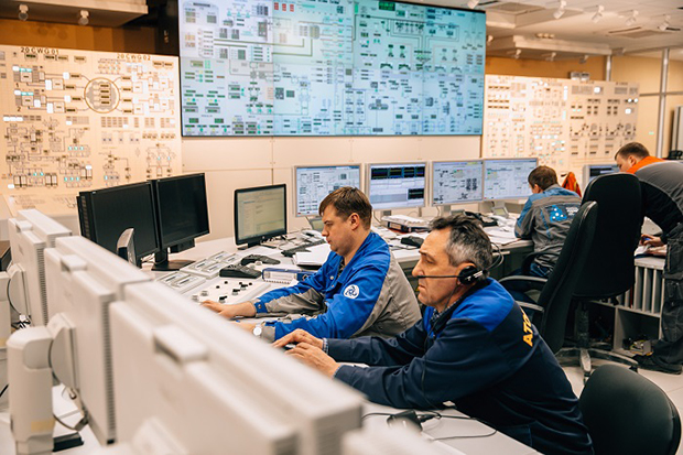 1. Operators are shown here in the Novovoronezh nuclear power plant control room. Courtesy: Communications Department of Rosenergoatom