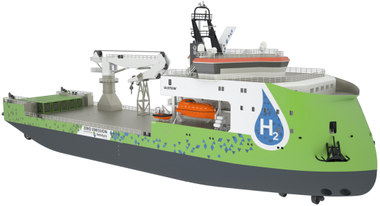 The first complete hydrogen-fueled prospect has now been assembled by Ulstein Design & Solutions BV and Nedstack Fuel Cell Technology BV.