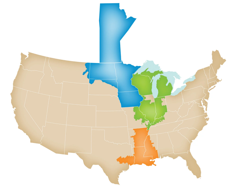 MISO operating region / SOURCE: MISO