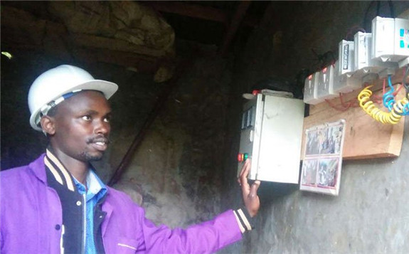 Mr John Magiro at his power house in Ngondo river, Mathioya SubCounty. PHOTO | NDUNGU GACHANE  