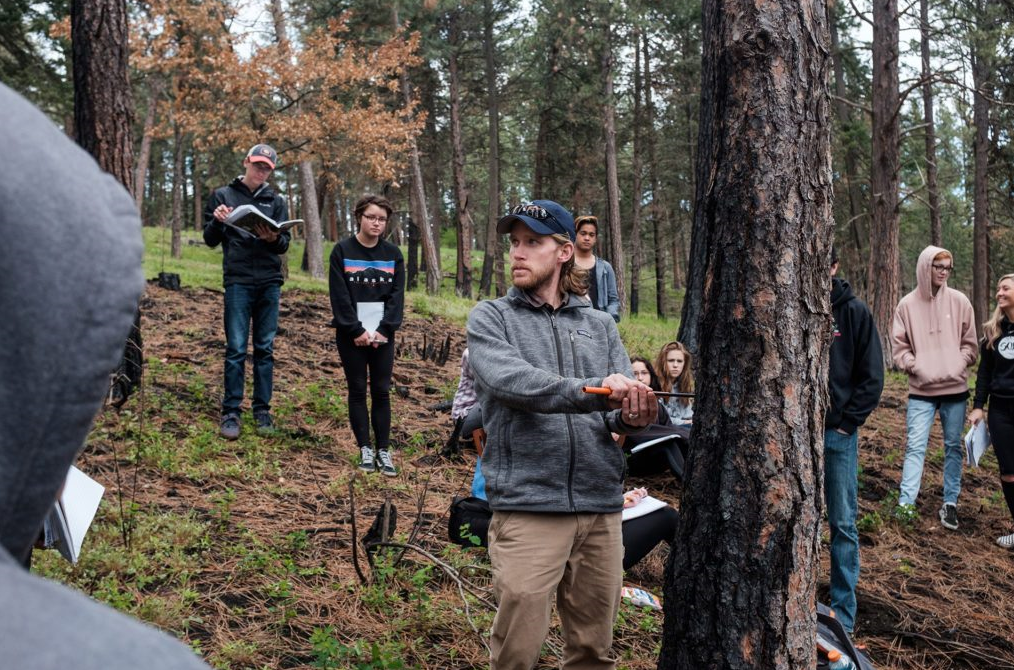High school students visit a state park in Idaho in 2017 to learn about the effects that trees have on the environment. (Photo by Rajah Bose for The Washington Post via Getty Images)