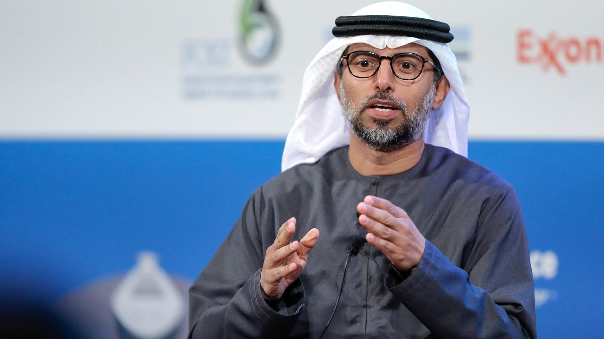 Suhail Al Mazrouei, UAE Minister of Energy & Industry told Gulf Intelligence's UAE Energy Forum on Wednesday that OPEC "will work to keep the balance" in oil markets. Oil prices rose more than 1 per cent in early trading on Wednesday following Iranian missile attacks on US bases in Iraq. Victor Besa / The National.