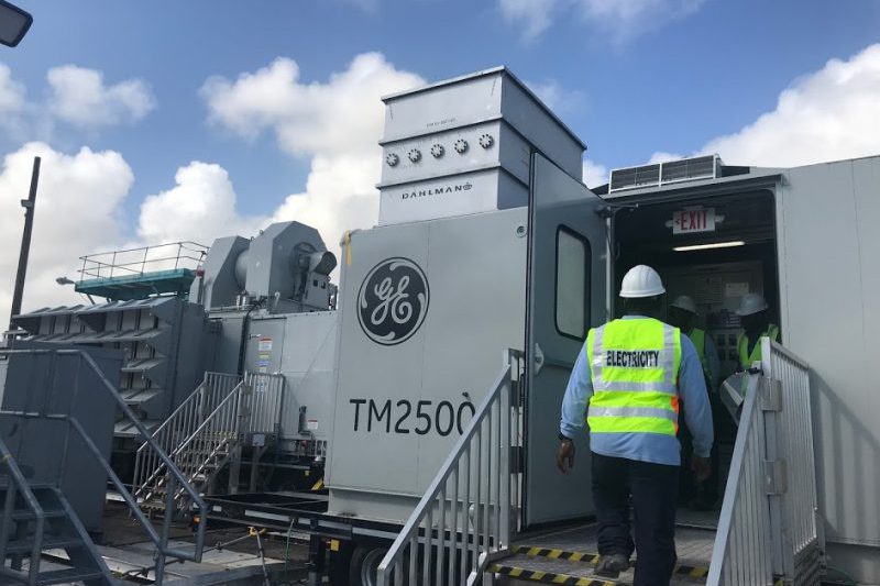 A GE TM2500 mobile aeroderivative gas turbine is ready to start operating at Bahamas Power and Light Company Ltd. (BPL) Blue Hills Power Plant to provide an addition of up to 34 MW of power to the island and potentially bring more grid stability and help control grid frequency.