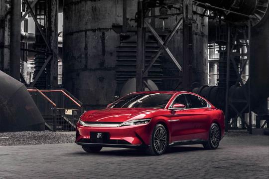 The NEV of BYD loaded with blade-shaped battery. [Photo/BYD Official]