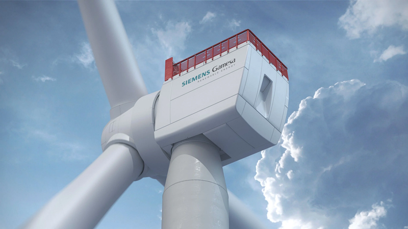 The new turbine's nacelle will weigh 500 tons, considered lightweight by industry standards. (Credit: Siemens Gamesa)