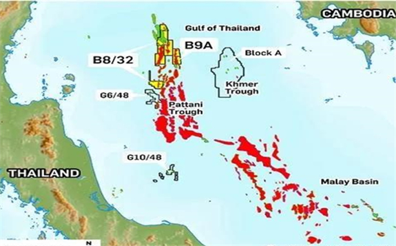 The Wassana oil field is in The G10/48 Gulf of Thailand
