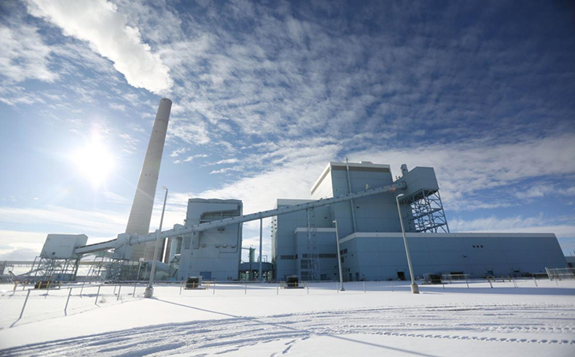 Snow covers the ground at Dry Fork Station as production continues at the coal power plant in Gillette in 2019. Next to the plant sits the Wyoming Integrated Test Center, where engineers and scientists can use the testing facility to study carbon capture and sequestration technology.