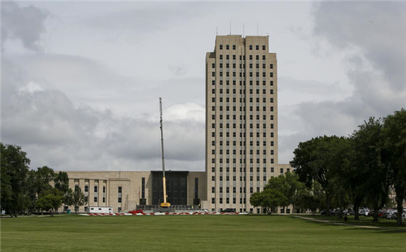 The North Dakota State Capitol.