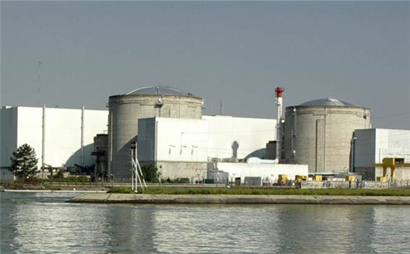 The Fessenheim Nuclear Power Plant sits on France’s border with Germany, and is just 25 miles from the border with Switzerland. The plant will take its last operating reactor offline on June 30, after earlier shutting down the plant’s other reactor in February. Courtesy: ASN