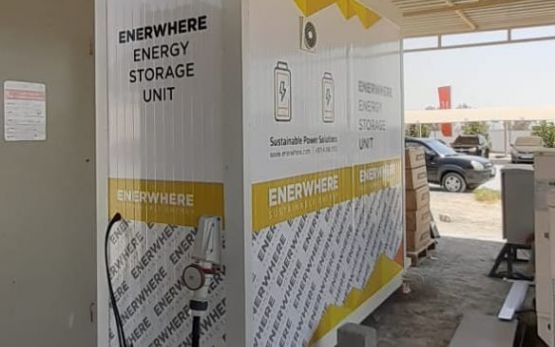 Enerwhere 50kW / 50kWh plug and play energy storage unit with options to connect solar and loads, installed recently. Image: Dr Imran Syed / Enerwhere.