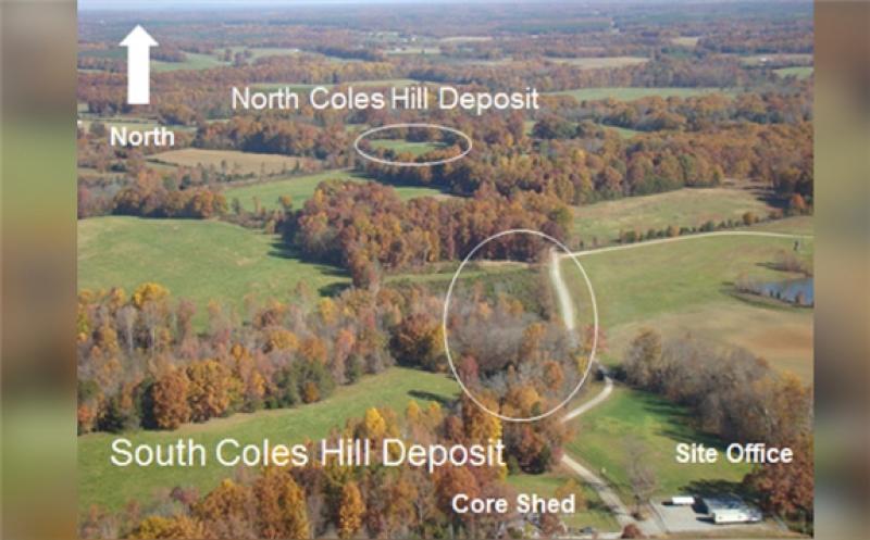 An aerial view of Coles Hill (Image: Virginia Uranium)
