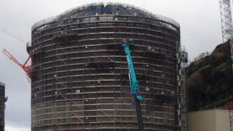 Containment building reinforcement work at Takahama unit 1 (Image: Kansai)