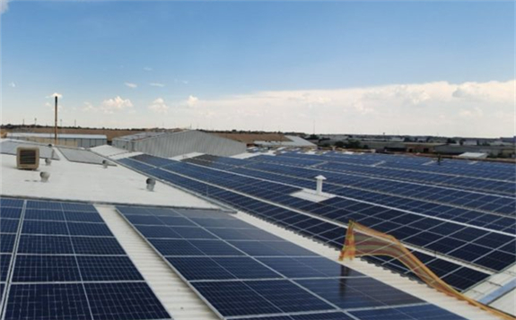 Solar panels atop a Coca-Cola manufacturing plant. Image: supplied.