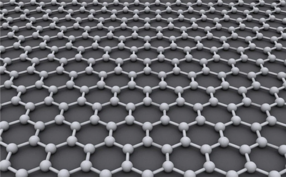 Graphene is an atomic-scale hexagonal lattice made of carbon atoms. Image: AlexanderAlUS