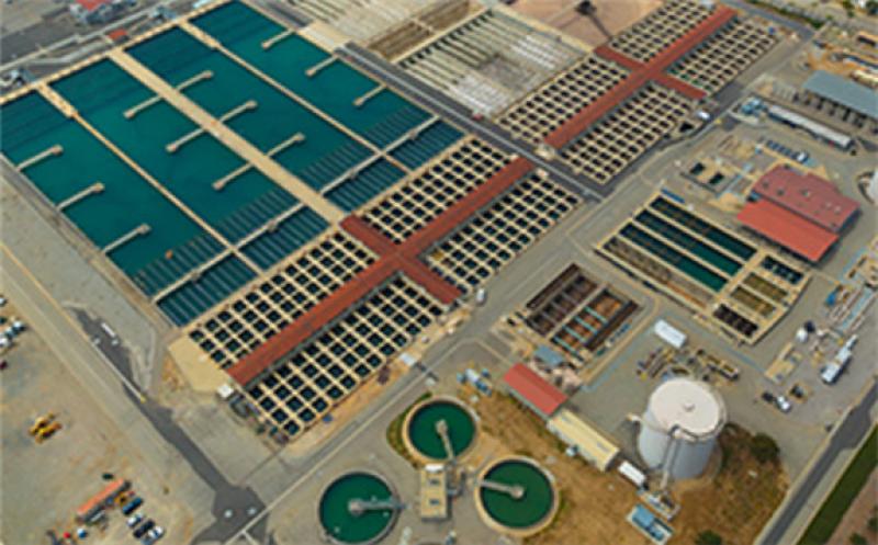 Weymouth treatment plant, where a 3MW solar system is installed. Image: Metropolitan Water DIstrict