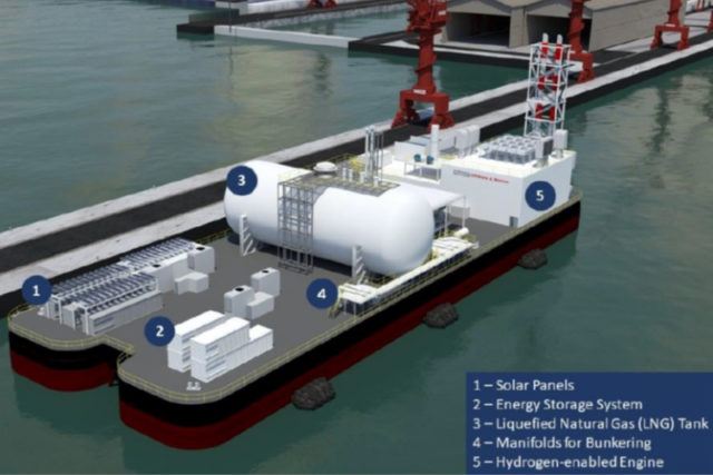 Artist Impression of Keppel O&M’s Floating Living Lab, the first such offshore floating testbed in Singapore (Courtesy of Keppel O&M)
