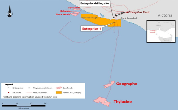 Enterprise 1 location map; Source: Beach Energy