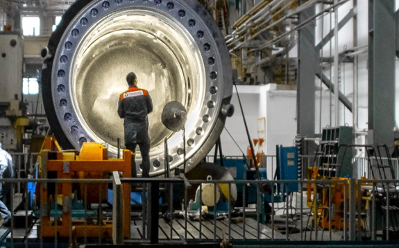 The reactor pressure vessel for an RITM-200 (Image: Rosatom)