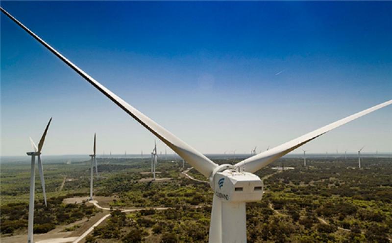 The Rattlesnake Wind Project is equipped with 64 turbines. Credit: Goldwind Americas.