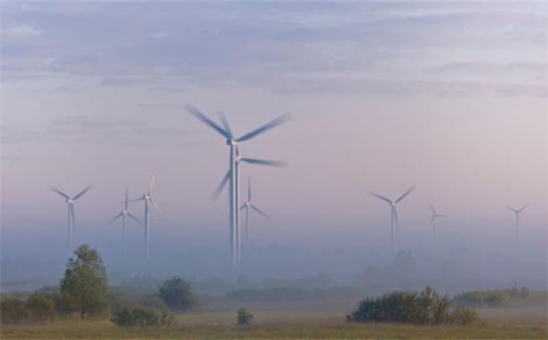A windfarm near Gdansk, Poland. Photograph: Gregory Wrona/Alamy