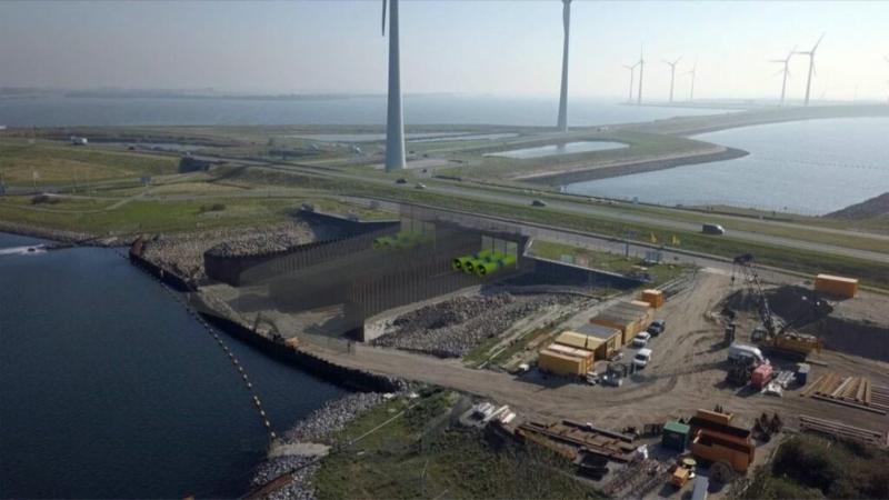 Artist’s impression of the Climate Power Plant Zeeland in the Grevelingendam (Courtesy of Pentair Nijhuis/with permission from BT Projects)