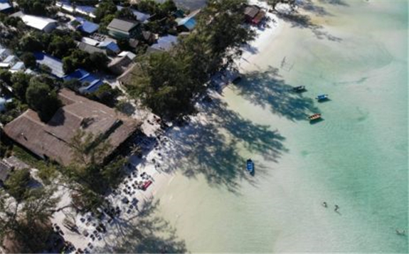 Koh Rong Sanloem island, Cambodia. The microgrid will run on more than 50% renewable energy and supply the entire island. Image: Canopy Power.