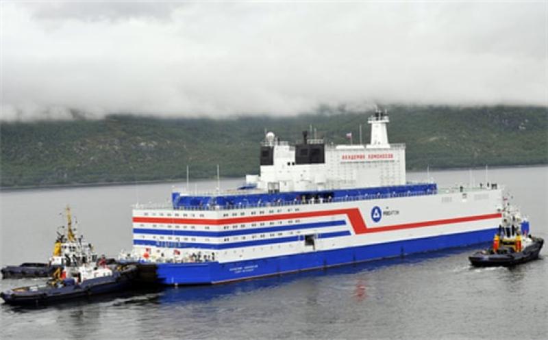  The world’s first floating nuclear reactor, the Akademik Lomonosov, began supplying electricity to the Russian port of Pevek on the East Siberian Sea in December 2019. Photograph: Lev Fedoseyev/Tass