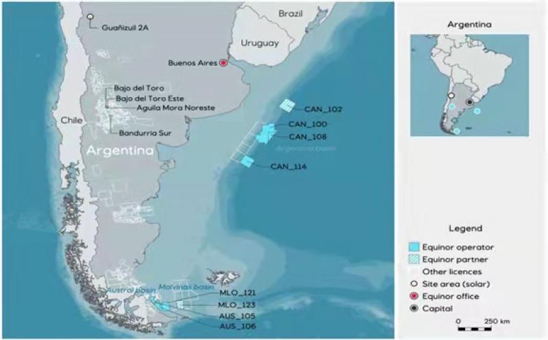 Equinor’s activities in Argentina; Source Equinor