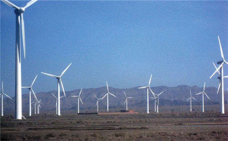 Wind farm in China’s large Xinjiang province is part of its growing clean energy push.  IMAGE: WIKIPEDIA