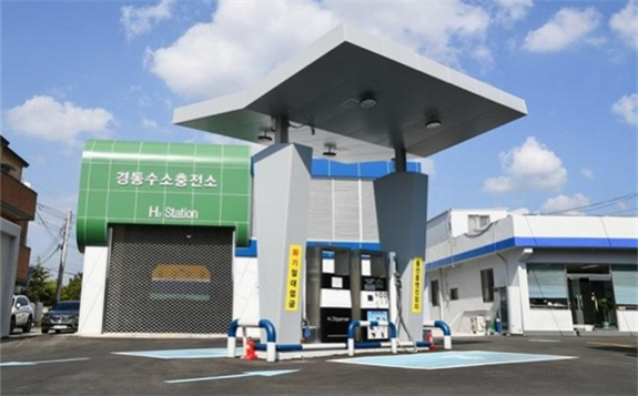 A hydrogen charging station in Ulsan, which was set up by Hyosung Heavy Industries in 2018