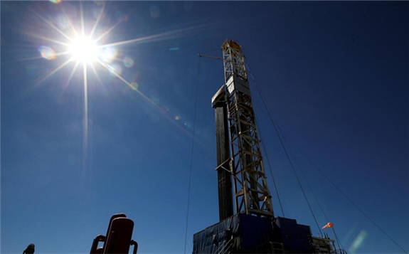 A drilling rig at Vaca Muerta shale oil and gas drilling, in the Patagonian province of Neuquen, Argentina. Reuters