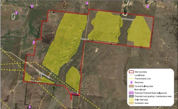 The proposed layout of Springdale Solar Farm Project, which began as a Renew Estate proposal in 2018. Image: RES Australia