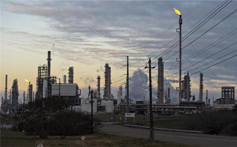 A Valero Energy refinery in Corpus Christi, Texas. Prices now are 25 per cent higher, compared with the previous financial year, with both Brent and West Texas Intermediate registering significant gains from persistent commodity supercycles. Bloomberg