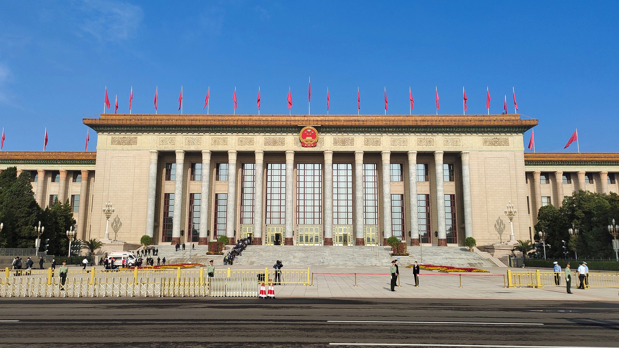 he Great Hall of the People in Beijing, where the Two Sessions take place. /VCG