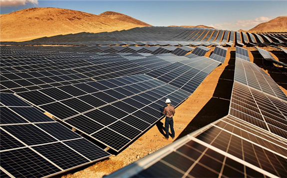 The newly completed Turquoise solar farm in Nevada delivers 50 megawatts of renewable power to Apple. It is Apple's fourth solar project in the state. Courtesy Apple