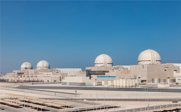 The four APR1400 units at the Barakah plant in the UAE (Image: ENEC)
