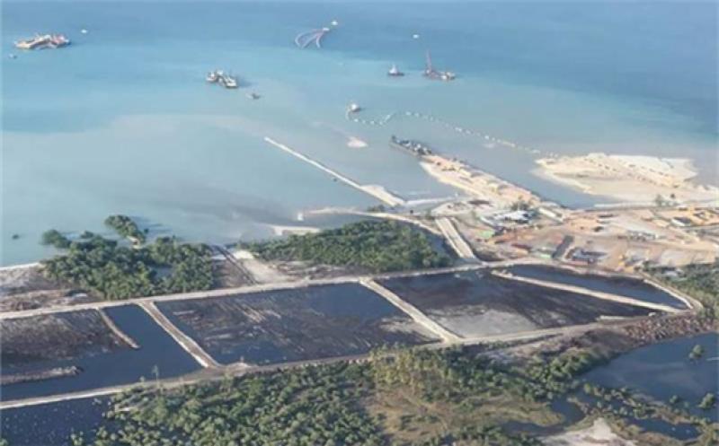 Construction work at the Total SA Mozambique LNG plant in June 2020. Source: Mozambique LNG
