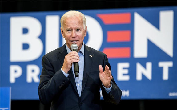 ROCK HILL, SC - AUGUST 29: Democratic presidential candidate and former US Vice President Joe Biden addresses a crowd at a town hall event at Clinton College on August 29, 2019 in Rock Hill, South Carolina. Biden spent Wednesday and Thursday campaigning in the early primary state. (Photo by Sean Rayford/Getty Images) GETTY IMAGES