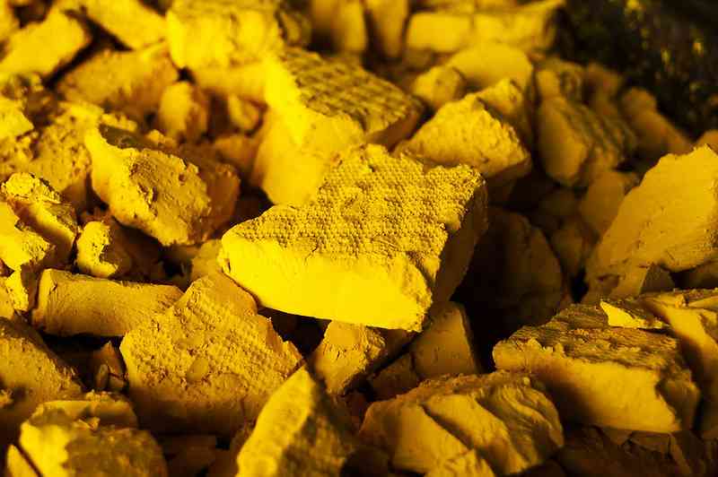 Yellowcake uranium, a solid form of uranium oxide produced from uranium ore. Photo credit: Energy Fuels Inc/ Nuclear Regulatory Commission/Flickr