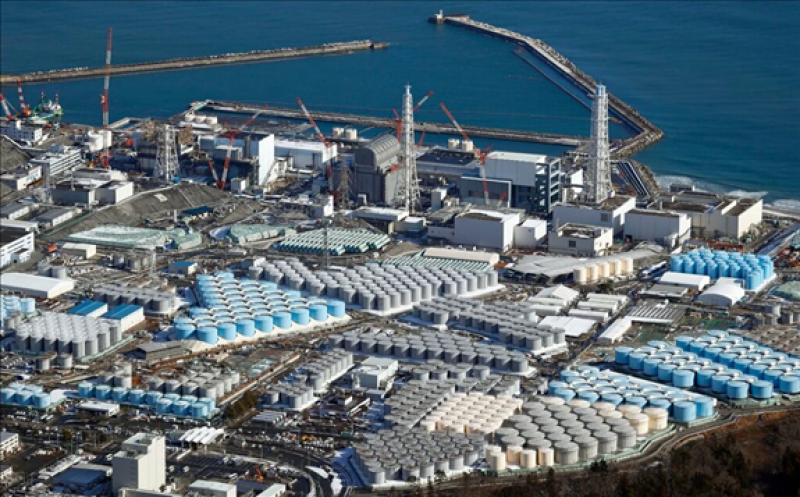 The Fukushima Daiichi nuclear power plant in Okuma, Japan. The government has decided to release radioactive water from the plant into the Pacific Ocean.Credit...Kota Endo/Kyodo News, via Associated Press