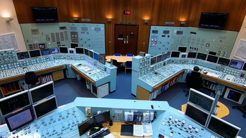 The simulator of Hinkley Point B's control room is an exact replica of the operating one  Credit: ITV News West Country