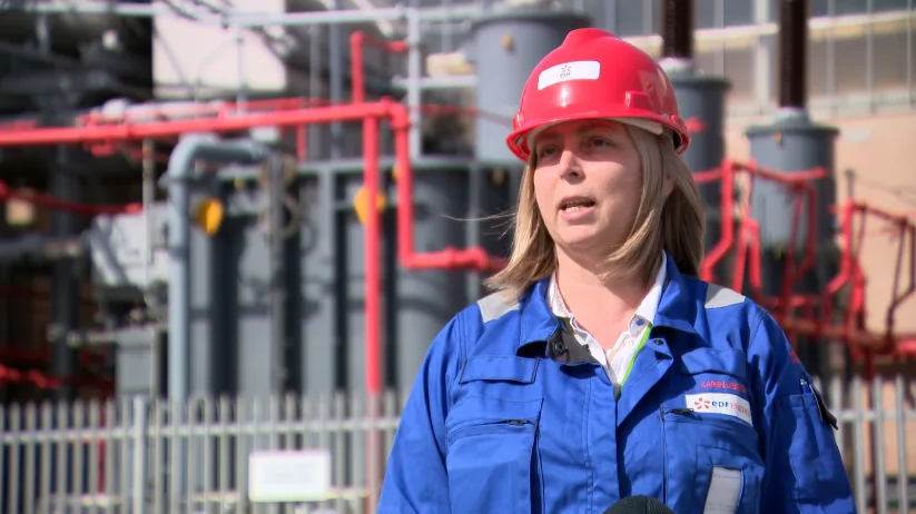 Karen Lesson is set to stay on at Hinkley Point B to help with its defuelling Credit: ITV News West Country